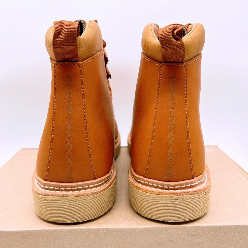 NEW Olukai Men's Kilakila Durable Leather Work Boots Coconut Husk Brown US 13 - Picture 8 of 12
